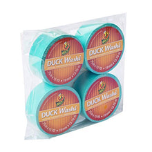 Load image into Gallery viewer, Duck Washi Tape for Crafting and Decorating, Turquoise, 0.75 in. x 15 yd, 4 Rolls