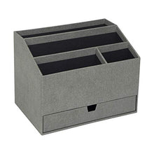 Load image into Gallery viewer, Bigso Greta Desktop Organizer, 16 x 9.4 x 7.2 Inches, Gray