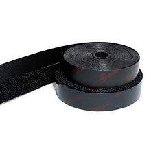 Load image into Gallery viewer, STRONGHOLD 1 Inch x 5 Yard Set - Adhesive Black Hook and Loop Fastener – Sticky Back Mounting Tape