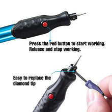Load image into Gallery viewer, Electric Micro Engraver Pen Carve Engraving Tool Kit Cordless Precision Engraver for DIY Jewellery Making, Metal, Glass,Wood, Leather with Replaceable Diamond Tip Bit