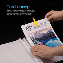 Load image into Gallery viewer, Ktrio Sheet Protectors 8.5 x 11 Inches Clear Page Protectors for 3 Ring Binder, Plastic Sleeves for Binders, Top Loading Paper Protector Letter Size, 50 Pack