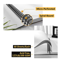 Load image into Gallery viewer, Bianyo Mixed Media Paper Pad, A4 (8.26" X 11.69"), 60 Sheets/Each, 123 LB/200 GSM, Pack of 1 Pad, Spiral-Bound Pad, Ideal for Wet & Dry Media Like Art Marker, Watercolor, Acrylic, Pastel, Pencil