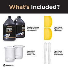 Load image into Gallery viewer, Aquaseal Table Top Epoxy Resin Epoxy - Bar Top Epoxy Clear Epoxy Resin Countertop Epoxy Marine Epoxy Resin Epoxy Countertop Kit Epoxy Kit 1 Gallon 2 Part Epoxy Resin Clear Marine Grade Epoxy