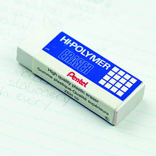 Load image into Gallery viewer, Pentel Hi-Polymer Block Eraser, Large, White, Pack of 10 ZEH-10 Erasers (ZEH10PC10)