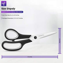 Load image into Gallery viewer, Scissors, Taotree 8" Multipurpose Scissor Bulk Pack of 5, Stainless Steel Sharp Scissors for Office Home General Use, High/Middle School Classroom Class Teacher Student Older Kids Scissors Supplies