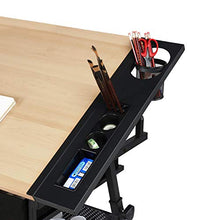 Load image into Gallery viewer, YAHEETECH Height Adjustable Drafting Draft Drawing Table Artist Desk Tilted Tabletop Art Desk Diamond Watercolor Paintings Sketching Work Station w/2 Storage Drawers and Stool for Home Office