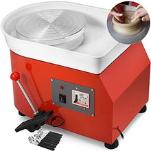Load image into Gallery viewer, Mophorn Pottery Wheel 25cm Pottery Forming Machine 280W Electric Pottery Wheel with Adjustable Feet Lever Pedal DIY Clay Tool with Tray for Ceramic Work Clay Art DIY Clay