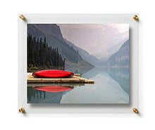 Load image into Gallery viewer, Wexel Art 15x18-Inch Double Panel Grade Acrylic Floating Frame with Gold Hardware for, 11x14-Inch Art & Photos