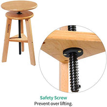 Load image into Gallery viewer, MEEDEN Wooded Drafting Stool with Adjustable Height,Artist Stool,Wood Bar Stool,Kitchen Stool,Perfect for Artists Studio,Home Use,Kitchen,Bars