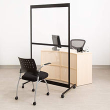 Load image into Gallery viewer, Norwood Commercial Furniture Clear Room Divider Partition - Portable Sneeze Guard Screen on Wheels for Social Distancing, Home, Office, Waiting Area, or School 3.5’ W x 6.5’ H Single Panel w/Crossbar
