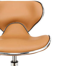 Load image into Gallery viewer, Mefeir Hydraulic Rolling Salon Stool Padded with Back Rest, Modern Cushion Drafting Chair on Wheels for Office Home Kitchen Counter, Height Adjustable Swivel Barstool, PVC Leather
