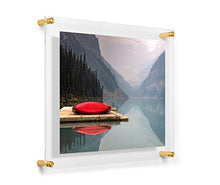 Load image into Gallery viewer, Wexel Art 15x18-Inch Double Panel Grade Acrylic Floating Frame with Gold Hardware for, 11x14-Inch Art & Photos