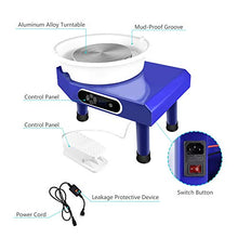 Load image into Gallery viewer, SEAAN Electric Pottery Wheel Machine 25CM Pottery Throwing Ceramic Machine LCD Touch Ceramic DIY Clay Tool for Ceramic Work Art Clay with 10 Pcs Clay Sculpting Tools, Foot Pedal, US Shipping