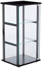 Load image into Gallery viewer, 3-Shelf Glass Curio Cabinet Black and Clear