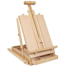 Load image into Gallery viewer, Kuyal Wooden Easel & Painting Storage Box with Drawer, Shoulder Strap, Palette ,Indoor Outdoor Field Folding Portable Easel, Box Easel Sketchbox for Painting, Sketching, Display
