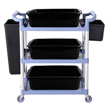 Load image into Gallery viewer, Teyyvn 13 L Plastic Bus Box/Utility Box, Commercial Wash Basin Tote Box, 4-Pack, Black