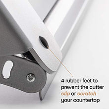 Load image into Gallery viewer, Paper Roll Cutter - Butcher Paper Dispenser - Heavy Duty 18 Inch Paper Roll Holder and Cutter - Sturdy Construction, Rubber Feet, Tabletop, Wall Mount, Serrated Edge - For Freezer Paper Roll and Kraft