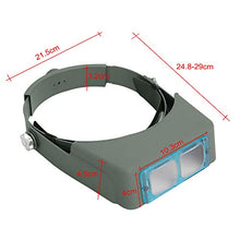 Load image into Gallery viewer, Head Mount Magnifier Optivisor Jewelers Magnifying Glasses 1.5X 2X 2.5X 3.5X Optical Headset Magnifying Visor Reading Magnifier Jeweler Loupe with 4 Lens Close Work Magnifier Headset for Electronics