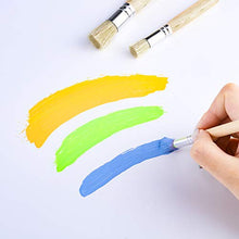 Load image into Gallery viewer, Outus 6 Pieces Wooden Stencil Brushes Pure Natural Stencil Brushes Painting Bristle Brushes for Acrylic Oil Watercolor Art Painting Stencil Project DIY Crafts, 3 Sizes