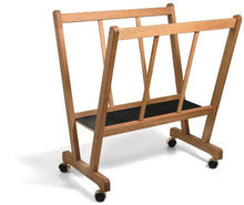 Load image into Gallery viewer, Cappelletto Allegra Wood Print Rack Premium Large Display, Storage Rack for Poster, Prints, Panels Art Shows - Natural