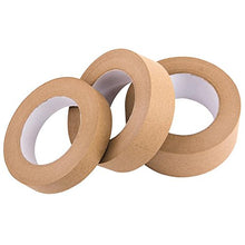 Load image into Gallery viewer, Looneng Water Activated Gummed Kraft Paper Tape - 24mm Width x 54.7 yd Length - Stretching Paper, Tamper Evident