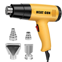 Load image into Gallery viewer, Heat Gun, 1600W Heavy Duty Hot Air Gun Kit, Variable Temperature Control with 2-Temp Settings 4 Nozzles 140℉~1112℉(60℃- 600℃)with Overload Protection for Crafts, Shrinking PVC, Stripping Paint