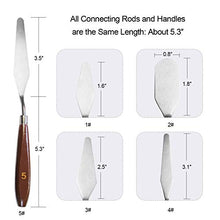 Load image into Gallery viewer, Ationgle Palette Knife 14 Pieces Stainless Steel Spatula Painting Supplies with Wood Handle for Oil Painting, Acrylic Mixing and Texturing
