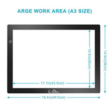 Load image into Gallery viewer, LitEnergy 24.3 Inch Diagonal A3 LED Portable Light Table for Tracing