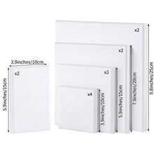 Load image into Gallery viewer, URATOT 12 Pieces Canvas Panels Artist Blank Canvas Assorted Size Art Canvas Blank Artist Blank Canvas Frame Multi Panel Canvas Boards Creative Blank Painting Panels for Painting