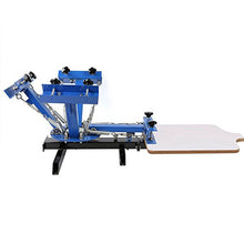 Load image into Gallery viewer, SHZOND Screen Printing Press 4 Color 1 Station Silk Screen Printing Machine 21.7" x 17.7" Removable Pallet Screen Printing Machine Press for T-Shirt DIY Printing