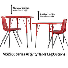 Load image into Gallery viewer, Marco Group 24" x 48" Rectangular Shaped Adjustable Height Classroom Activity Table (21"- 30") Nebula/Blue, Table Tops Made in the USA