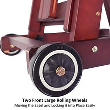 Load image into Gallery viewer, MEEDEN Multi-Function Studio Easel,H-Frame Easel,Painting Easel for Adults,Artist Easel,Floor Easel,Solid Beech Wood Easel w/Front Wheels,Holds Canvas Art up to 77"(Walnut Color)