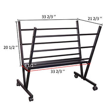 Load image into Gallery viewer, Falling in Art Metal Professional Print Rack, Holds Posters, Prints, Canvas Art for Shows & Storage, Mobile with Rolling Casters