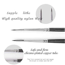 Load image into Gallery viewer, Xileyw Fine Enamel Detail Brushes Set - 9 Pieces Miniature Paint Brushes for Detailing Art Painting - Acrylic, Watercolor, Painting Models, Airplane Kits,Tempera, Face Painting, Nail Art Painting,