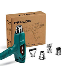 Load image into Gallery viewer, Heat Gun, PRULDE HG0080 Hot Air Gun Kit Dual Temperature Settings 752 -1112 Deg F with 4 Nozzles for Crafts, Shrink Wrapping/Tubing, Paint Removing
