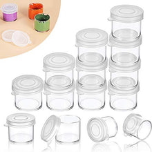 Load image into Gallery viewer, 50 Pieces Plastic Mini Containers with Lids, Small Paint Cup, Plastic Mini Paint Containers DIY Craft Storage Containers Craft Paint Cup for Paint Beads Seeds Clay or Others