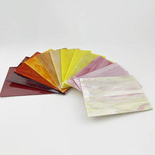 Load image into Gallery viewer, Unicoshape 12 Sheets Stained Glass Sheets Pack, 6" X 4" Cathedral Glass, Art Glass, Mosaic Glass Tiles for Crafts, (Red and Yellow Mixed)