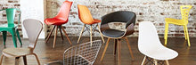 Load image into Gallery viewer, Armen Living Summer Chair in Charcoal Fabric and Walnut Wood Finish