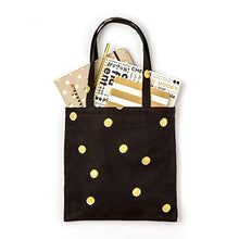 Load image into Gallery viewer, Kate Spade New York Black Canvas Tote Bag with Interior Pocket, Scatter Dot