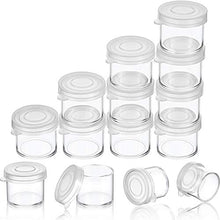 Load image into Gallery viewer, 50 Pieces Plastic Mini Containers with Lids, Small Paint Cup, Plastic Mini Paint Containers DIY Craft Storage Containers Craft Paint Cup for Paint Beads Seeds Clay or Others