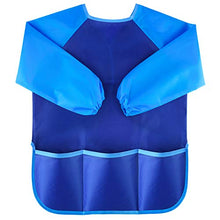 Load image into Gallery viewer, Kuuqa Waterproof Children Art Smock Kids Art Aprons with 3 Roomy Pockets,Painting Supplies (Paints and brushes not included)