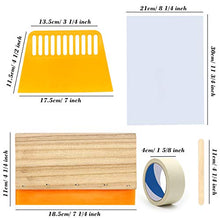 Load image into Gallery viewer, 21 Pieces Screen Printing Starter Kit, Angela&Alex 10 x 14 Inch Wood Silk Screen Printing Frame White Mesh Screen Printing Squeegees Inkjet Transparency Film and Mask Tape