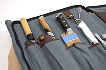 Load image into Gallery viewer, Chef Pack Knife Carrier Backpack With Shoulder Straps – Professional Canvas Travel Case With Organizer Slots For Knives Pens Pencils & Spoon