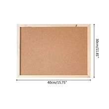 Load image into Gallery viewer, Cork Board Bulletin Board, 15.7"X 12" Cork Board, Oak Wood Finish Frame, Wall Mounted Cork Board for Office Home and School(Pins, Eye Bolts, gaskets, Screws)