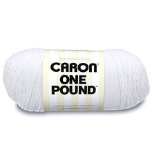 Load image into Gallery viewer, Caron 29401010501 One Pound Solids Yarn, 16oz, Gauge 4 Medium, 100% Acrylic - White - For Crochet, Knitting & Crafting ( 1 Piece )