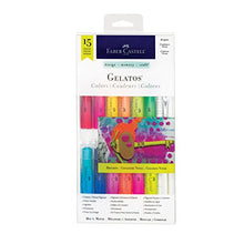 Load image into Gallery viewer, Faber-Castell Gelatos Colors Set, Brights - Water Soluble Pigment Crayons - 15 Bright Colors