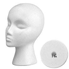 Load image into Gallery viewer, 11" 3 Pcs Styrofoam Wig Head - Tall Female Foam Mannequin Wig Stand and Holder for Style, Model And Display Hair, Hats and Hairpieces, Mask