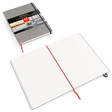 Load image into Gallery viewer, Arteza 8.3x11.7 Inch Watercolor Book, Pack of 2, 64 Pages per Pad, 110lb/230 GSM, Linen Bound with Bookmark Ribbon and Elastic Strap, Art Supplies for Watercolor Techniques and Mixed Media