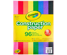 Load image into Gallery viewer, Crayola Construction Paper, School Supplies, 96 ct Assorted Colors, 9" x 12"