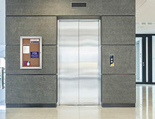 Load image into Gallery viewer, Adir Office Enclosed Bulletin Board - Single Door Locking Cork Board Display Board for Home, School, Office, and More. 24"x36" (Silver / Cork)